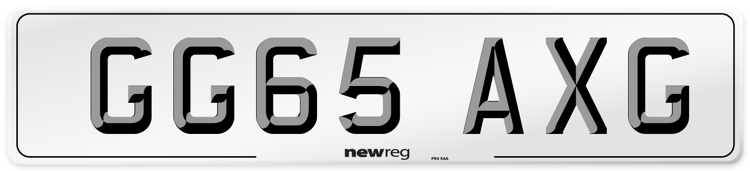 GG65 AXG Number Plate from New Reg